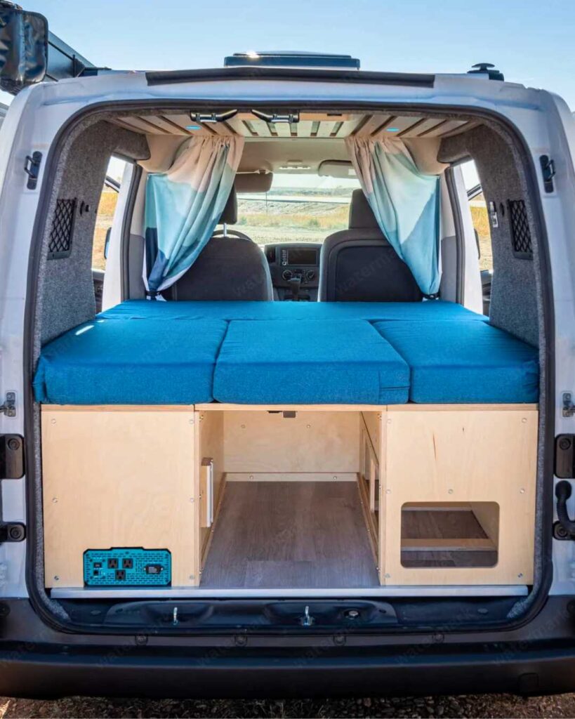 camper van bed ideas with parallel bench