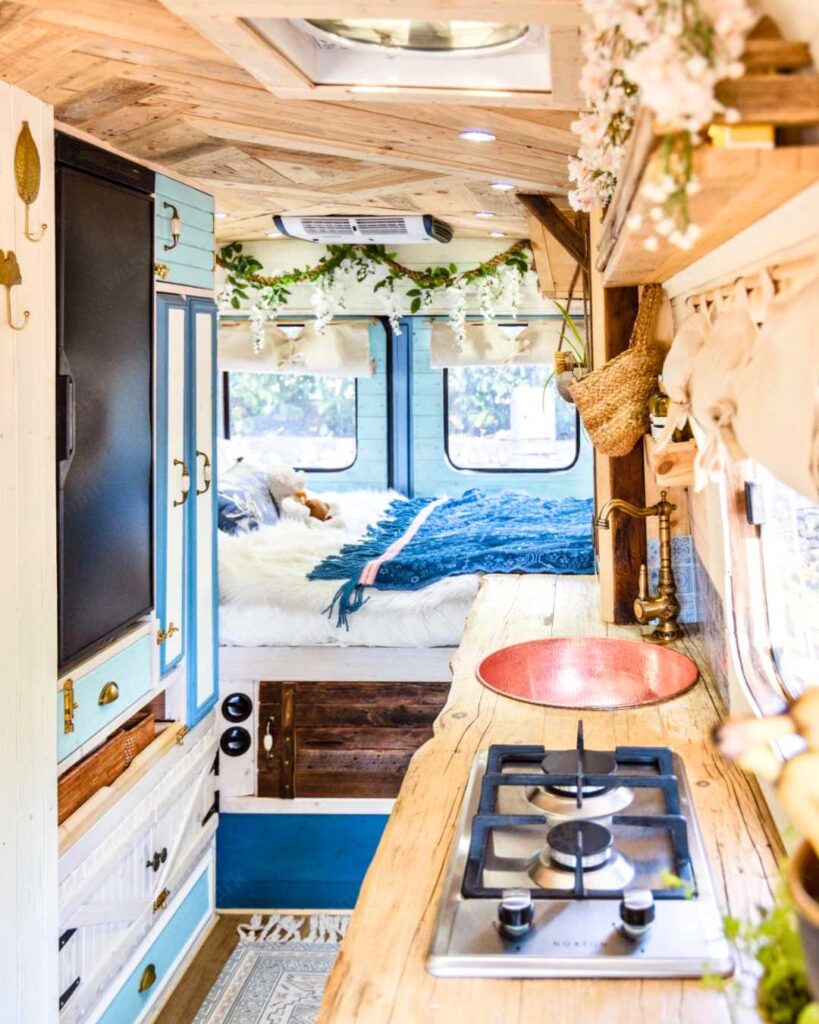 coastal camper van interior design