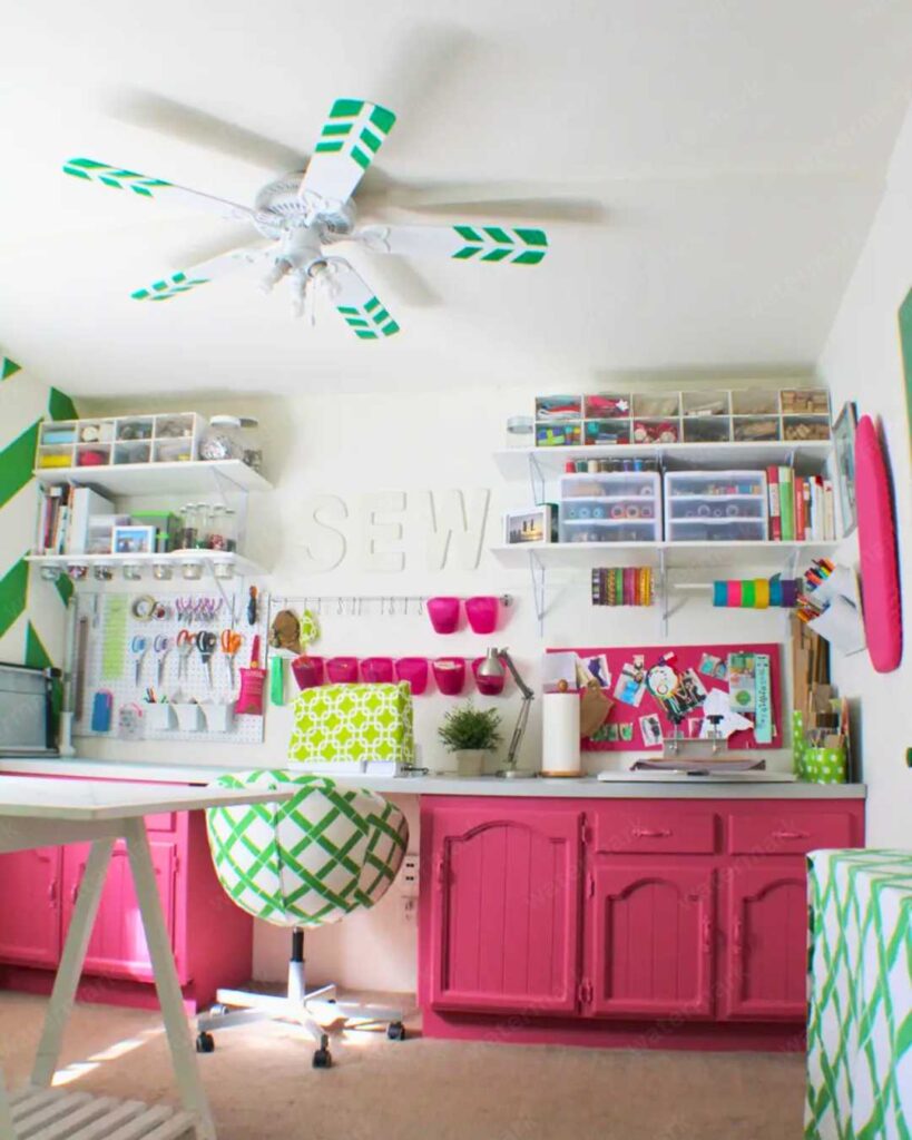 colorful craft room decorations