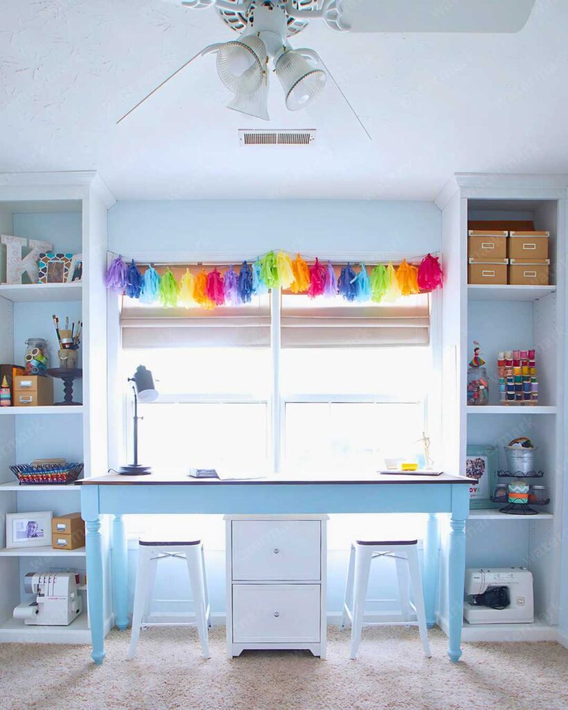 colorful craft room decorations