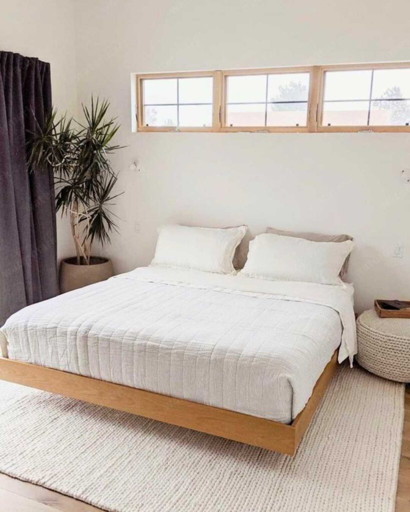 minimalist floating bed frame idea