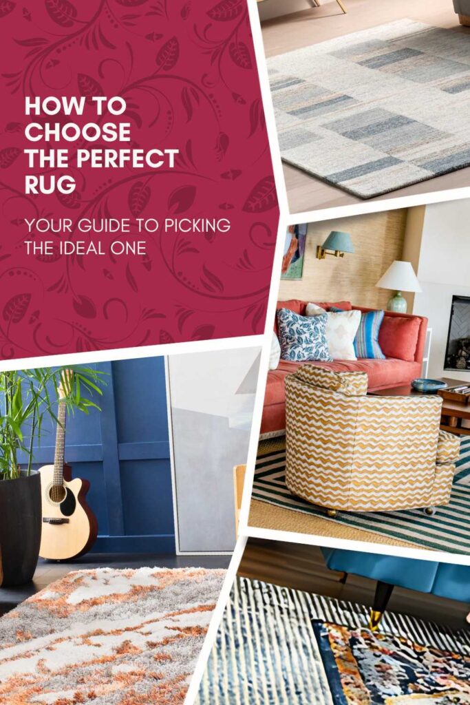 how to choose the perfect rug pinterest pin