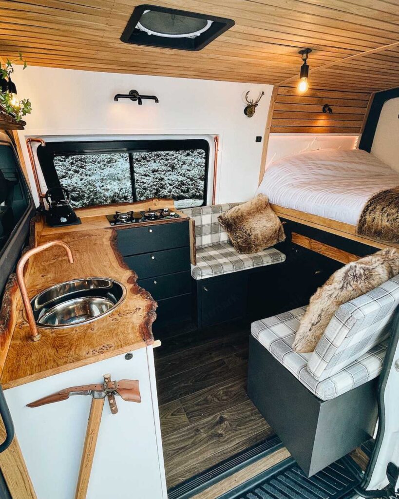 industiral camper van interior design