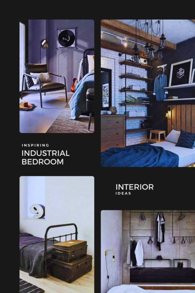 industrial bedroom interior ideas pinterest pin