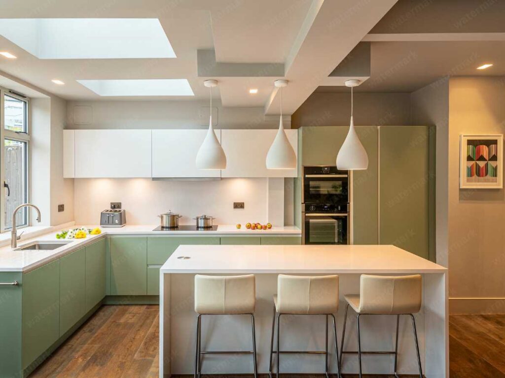 kitchen layered lighting design