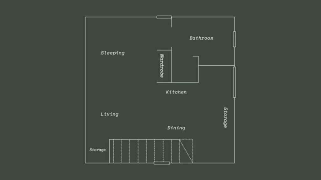 loft apartment transformation floor plan