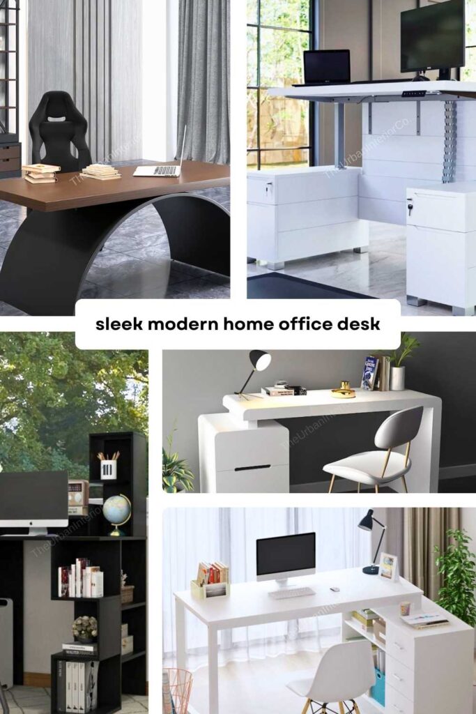 modern home office desk pinterest pin