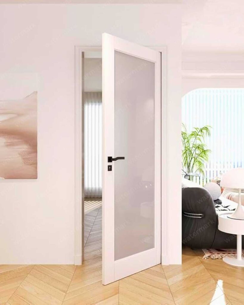 modern interior glass panel door