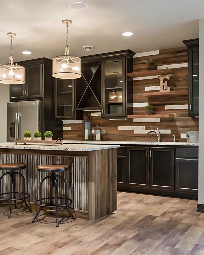 pallet kitchen ideas with backsplash