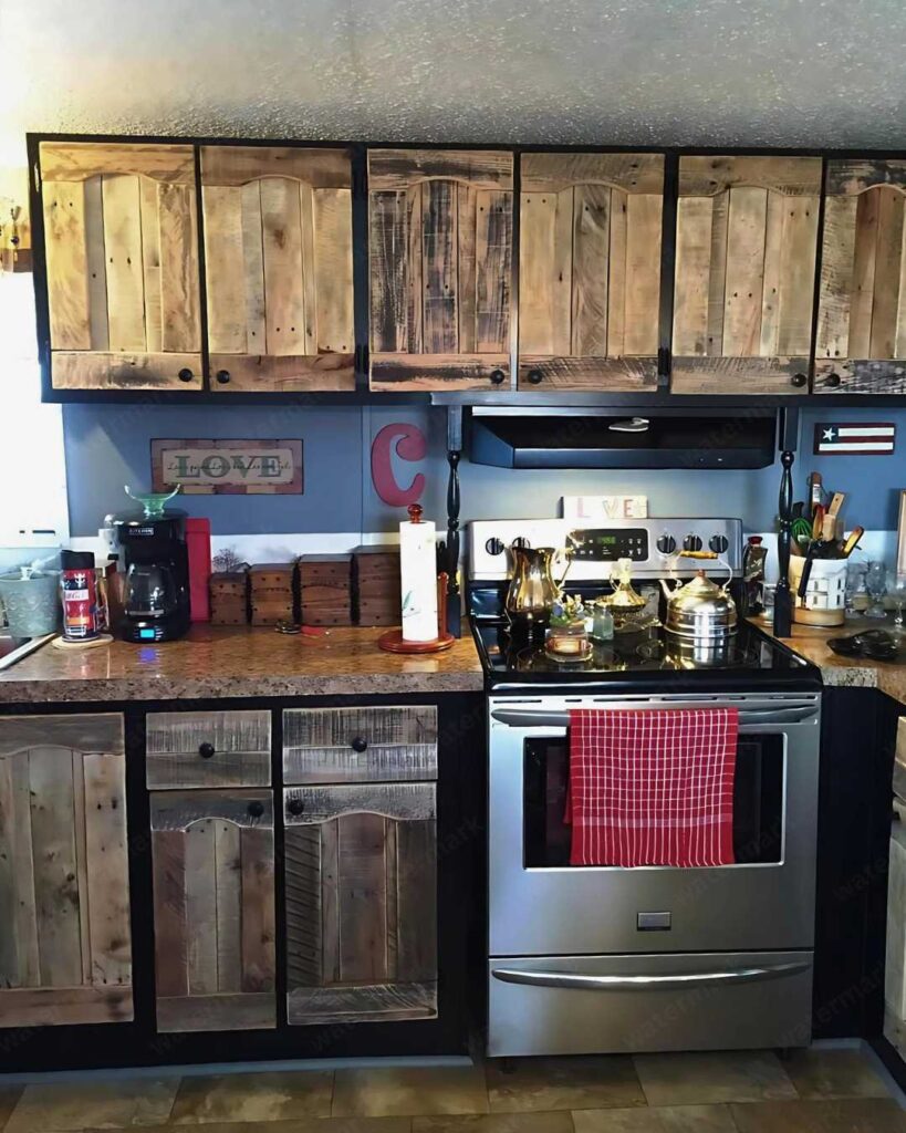 pallet kitchen ideas with cabinet door