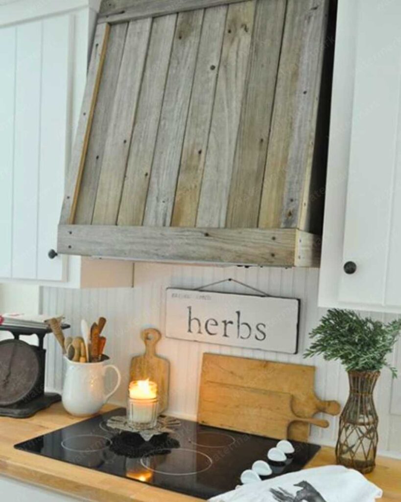 pallet kitchen ideas with hood cover