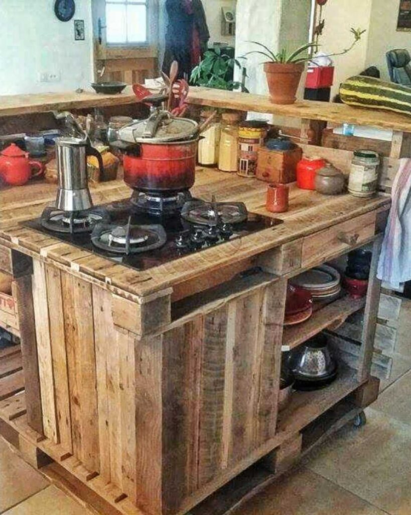 pallet kitchen ideas with island