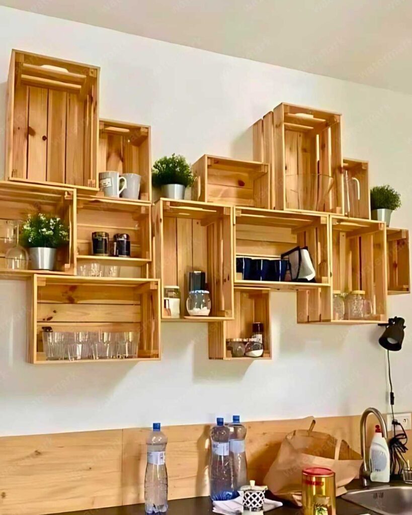 pallet kitchen ideas with shelving