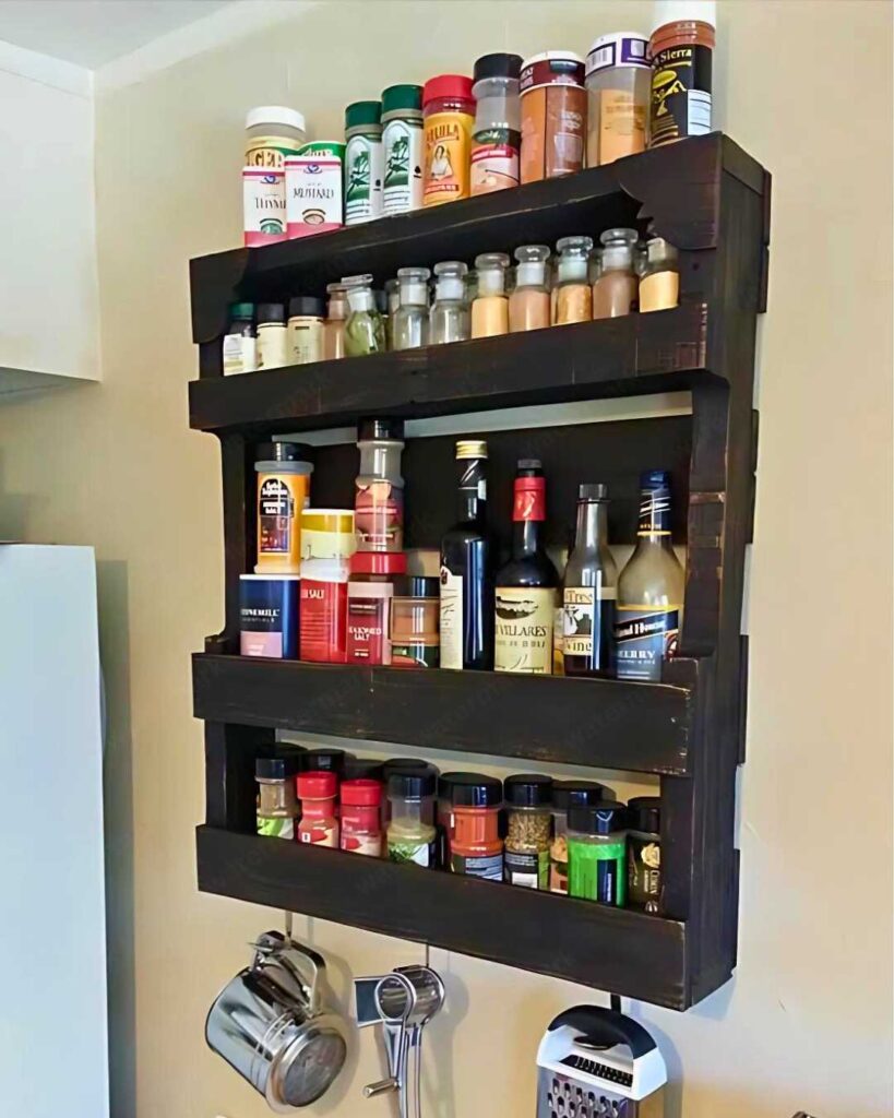 pallet kitchen ideas with spice rack