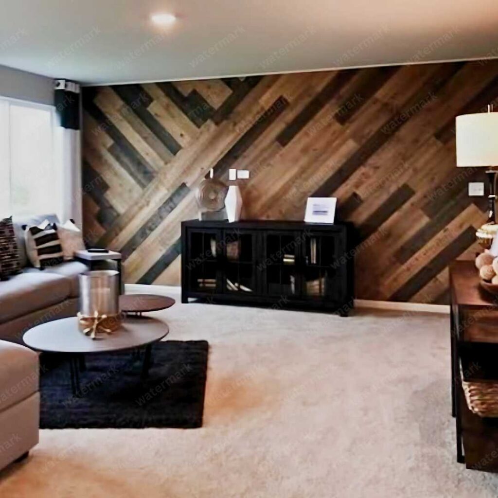 pallet as accent wall in living room