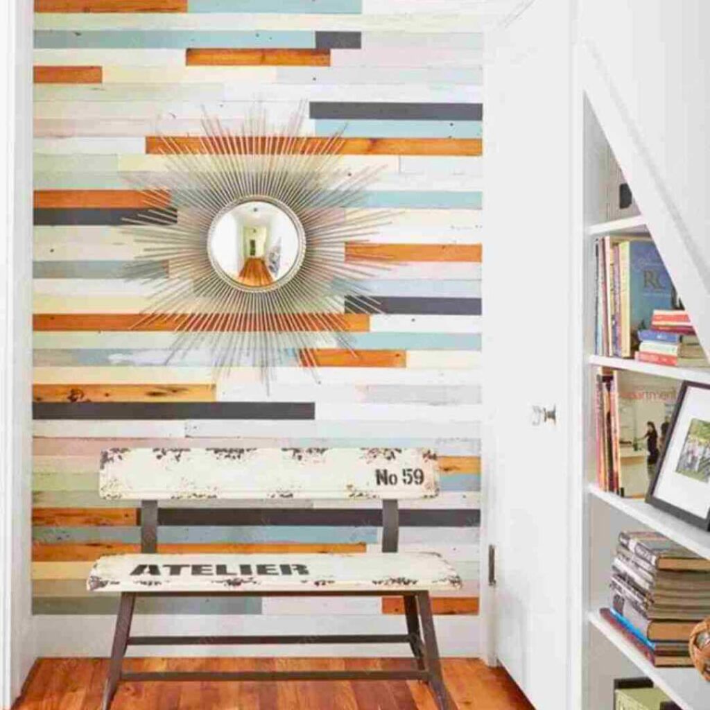 pallet as accent wall