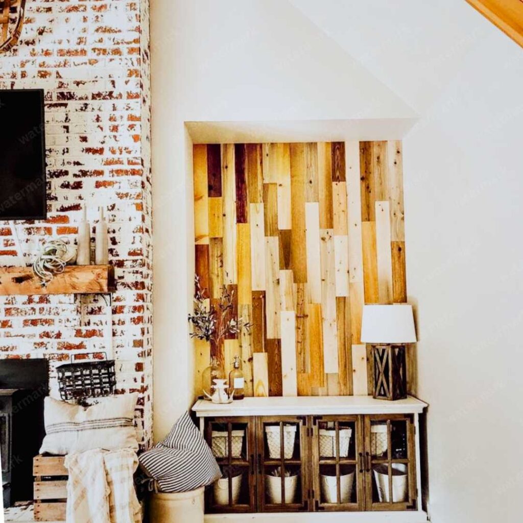 pallet as accent wall