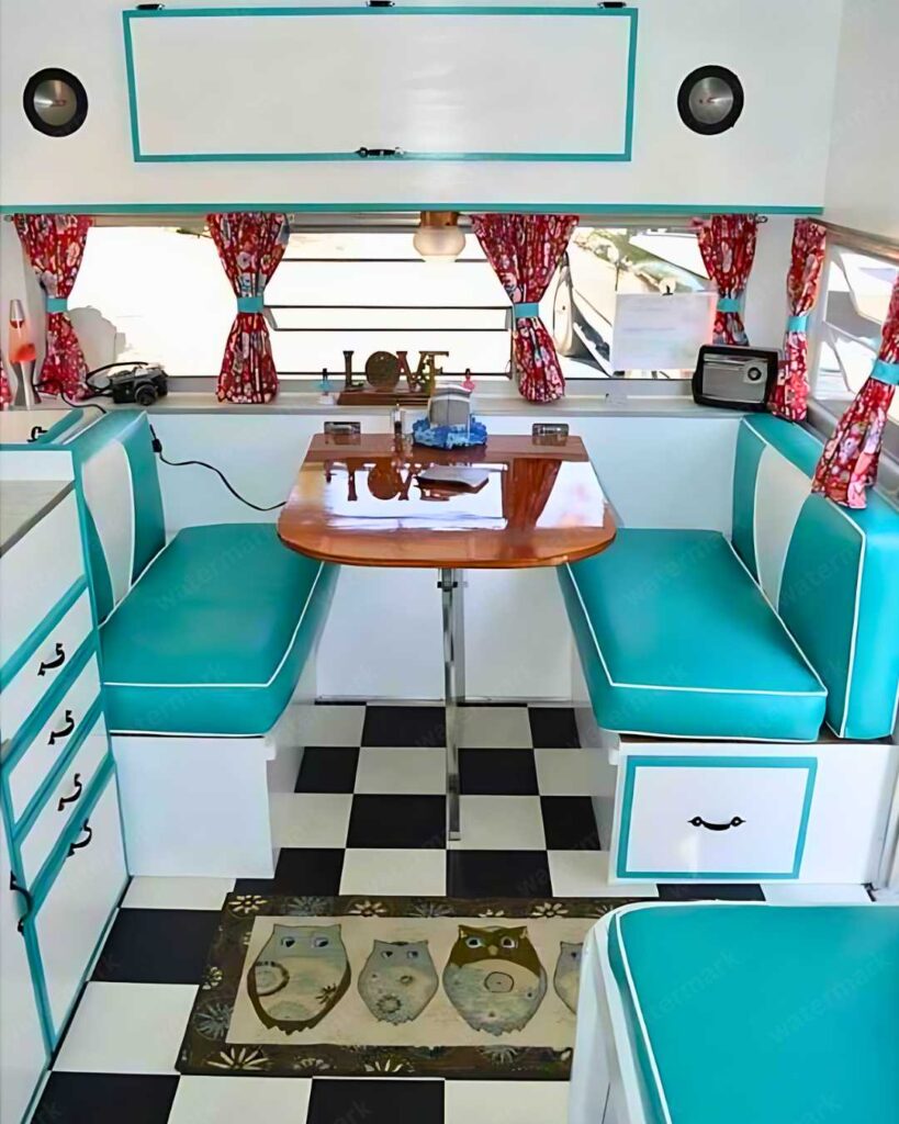 retro camper van interior design