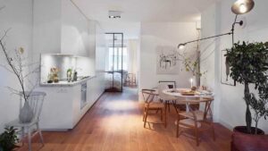 scandinavian designed one bedroom apartment