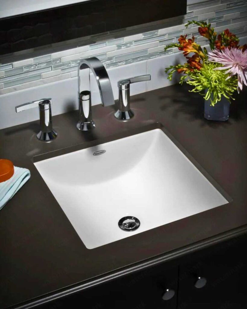 square bathroom sink