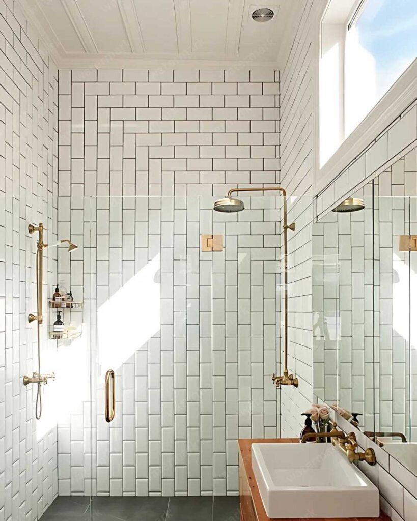 subway tile mix pattern