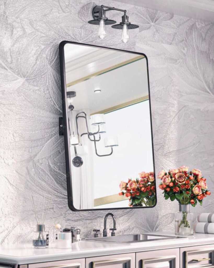 tilting bathroom mirror design