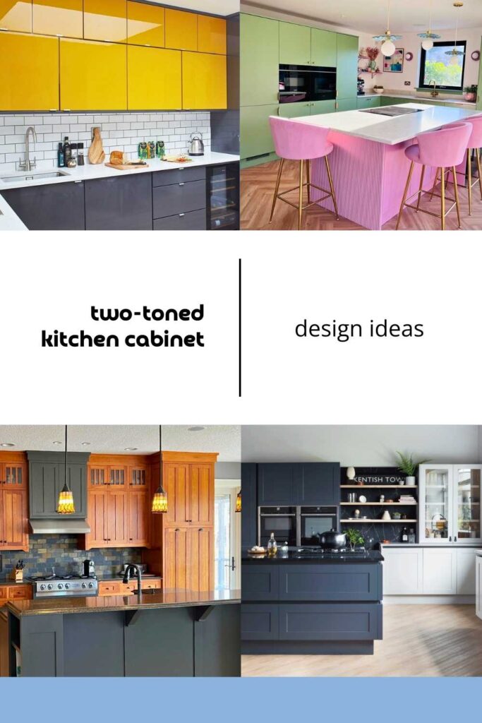 two-toned kitchen cabinet design ideas pinterest pin