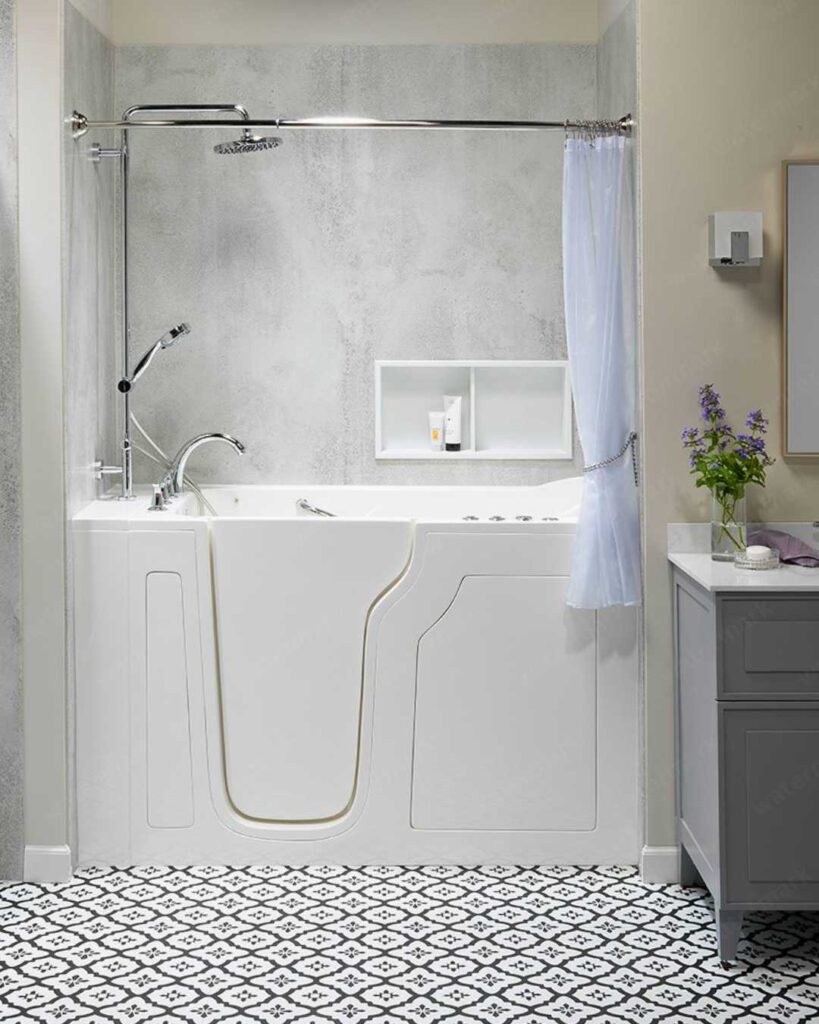 walk-in tub shower combo