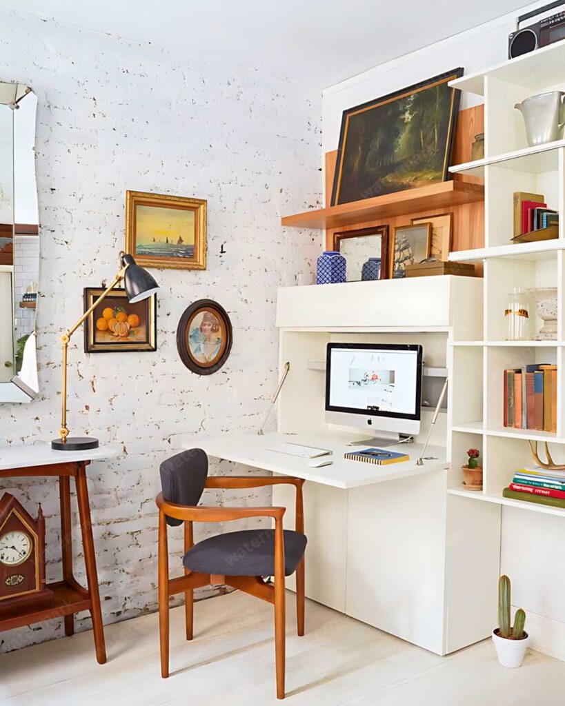 white foldable desk